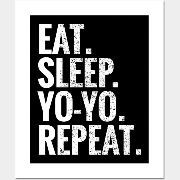 Eat Sleep Yo Yo Repeat Wall Art by TeeLogic